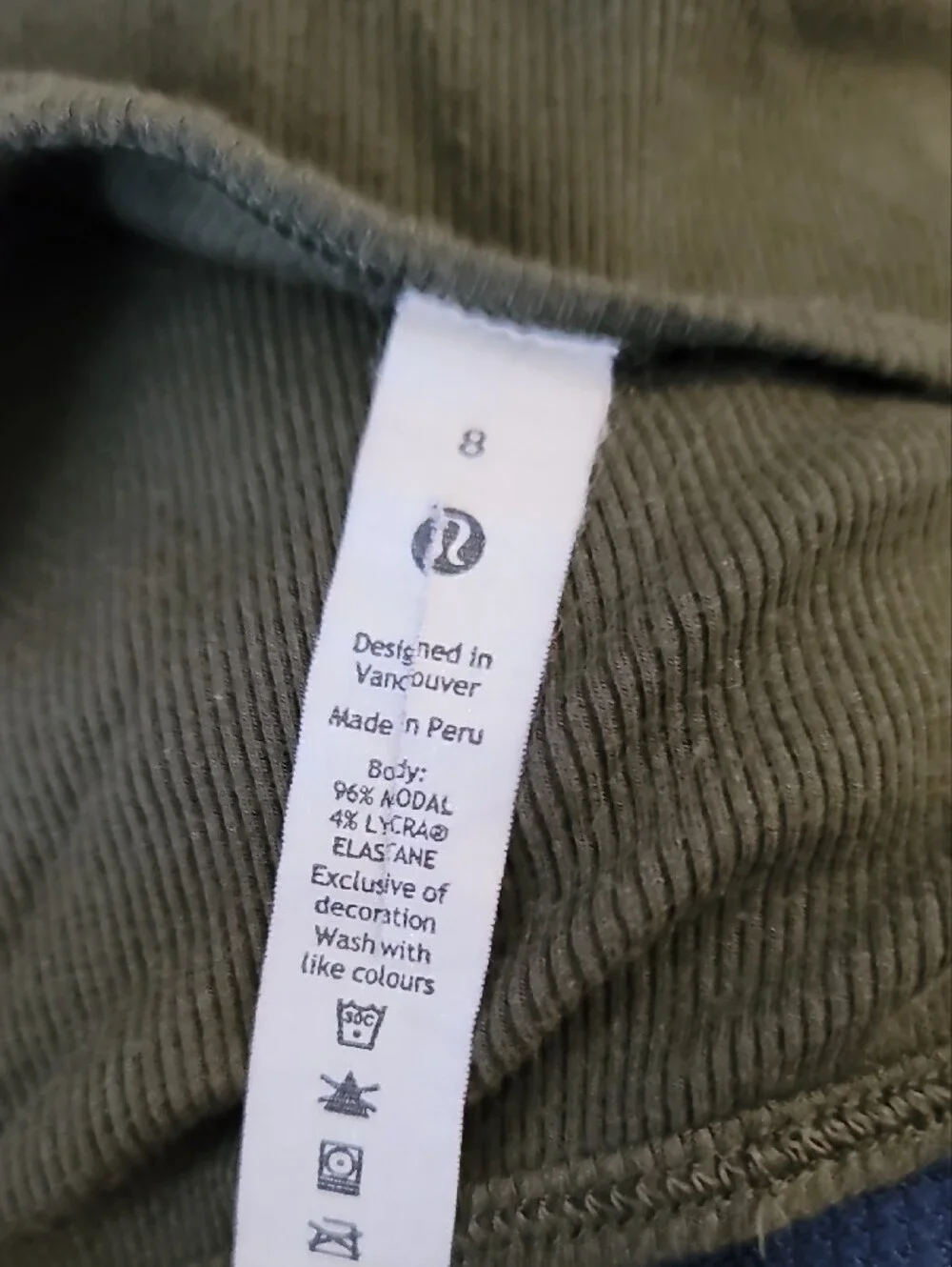 lululemon athletica Olive Green Racerback Crop Tank